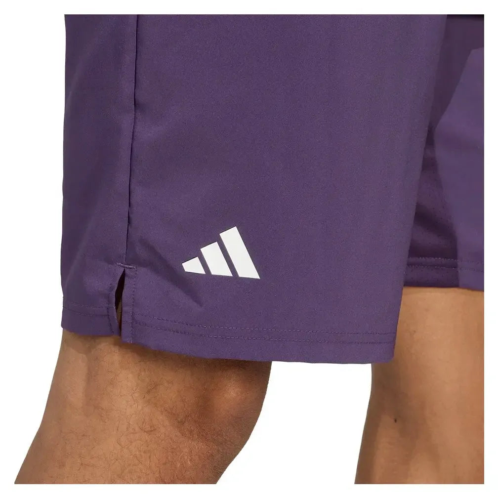 Men's Club 3 Stripes 7 Inch Tennis Short Aurora Plum