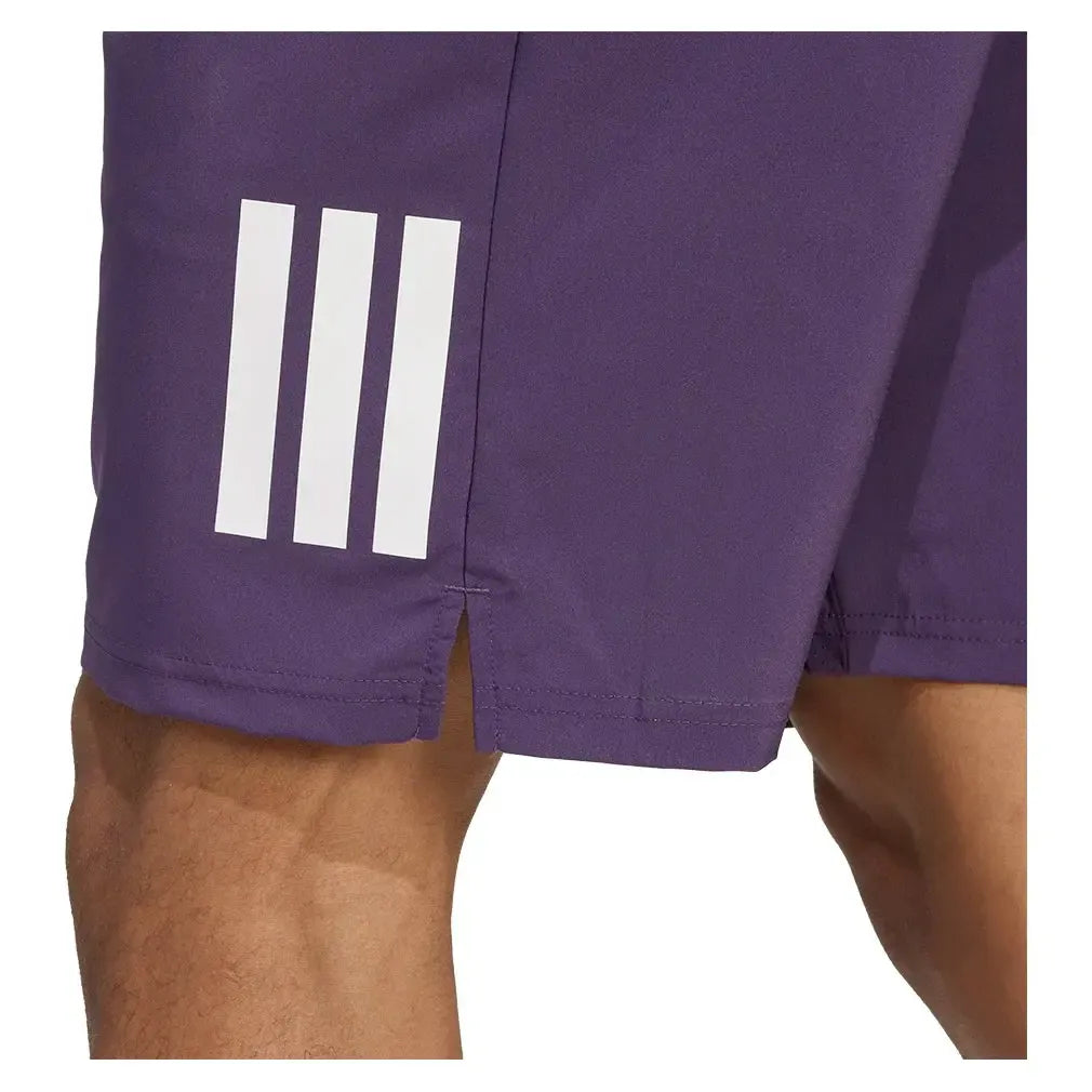 Men's Club 3 Stripes 9 Inch Tennis Short Aurora Plum