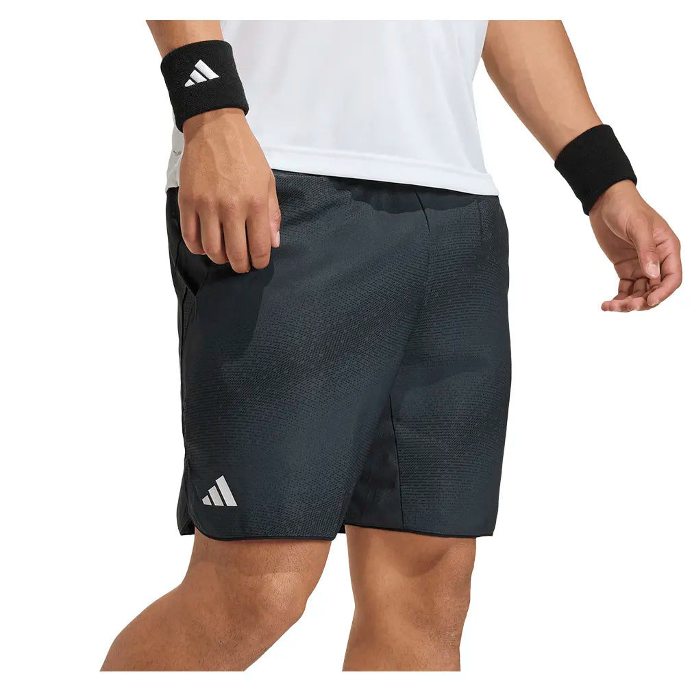 Men's Club Graphic 9 Inch Tennis Shorts Carbon
