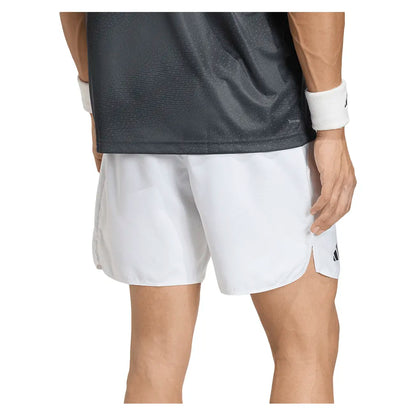 Men's Club Graphic 7 Inch Tennis Shorts White