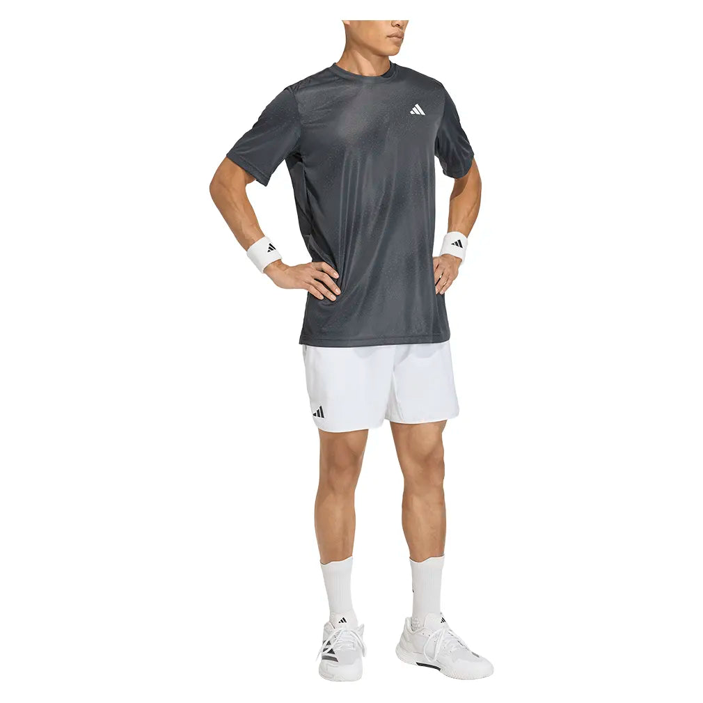 Men's Club Graphic 9 Inch Tennis Shorts White