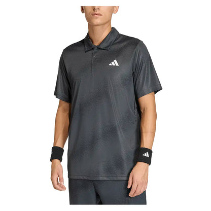 Men's Club Graphic Tennis Polo Carbon