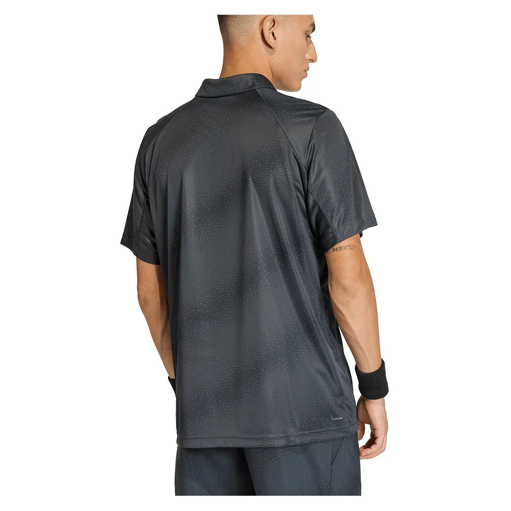 Men's Club Graphic Tennis Polo Carbon