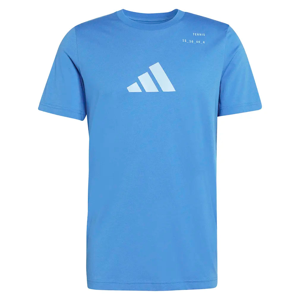 Men's Graphic Tennis Top Ray Blue-Apparel-Adidas-KB9449-S26-1-Tennis Express