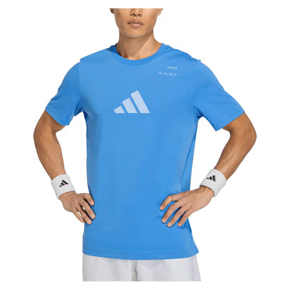 Men's Graphic Tennis Top Ray Blue
