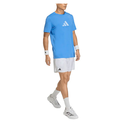 Men's Graphic Tennis Top Ray Blue