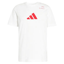 Men's Graphic Tennis Top White and Pure Orange-Apparel-Adidas-KB9451-S26-1-Tennis Express