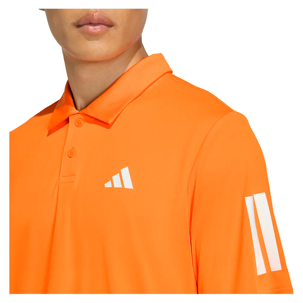 Men's Club 3 Stripe Tennis Polo Pure Orange