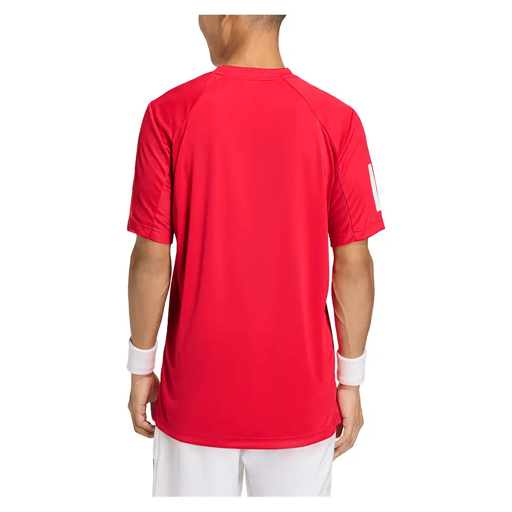 Men's Club 3 Stripe Tennis Tee Pure Ruby