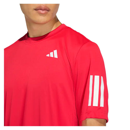 Men's Club 3 Stripe Tennis Tee Pure Ruby