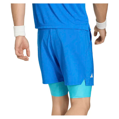 Men's Club 2IN1 7 Inch Tennis Short Glory Blue