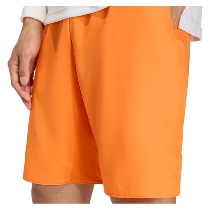Men's Club 9 Inch Tennis Short Pure Orange