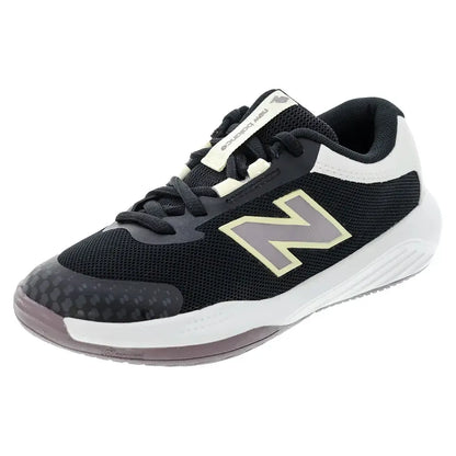 Juniors' 996v6 Tennis Shoes Black and White-Footwear-New Balance-KC996PO6-F24copy-Tennis Express
