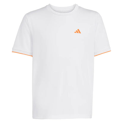 Boys' Pro Tennis Tee White-Apparel-Adidas-KE6106-S26-Tennis Express