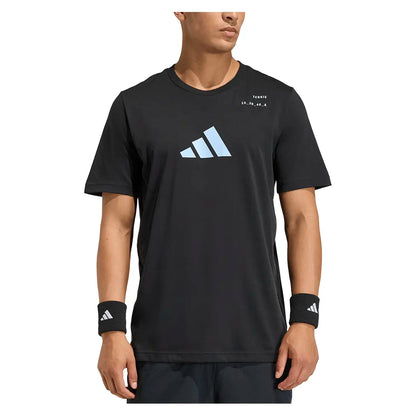 Men's Graphic Tennis Top Black