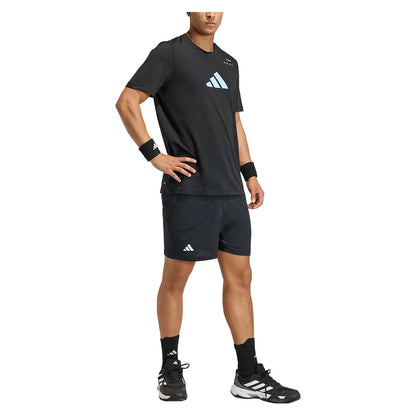 Men's Graphic Tennis Top Black