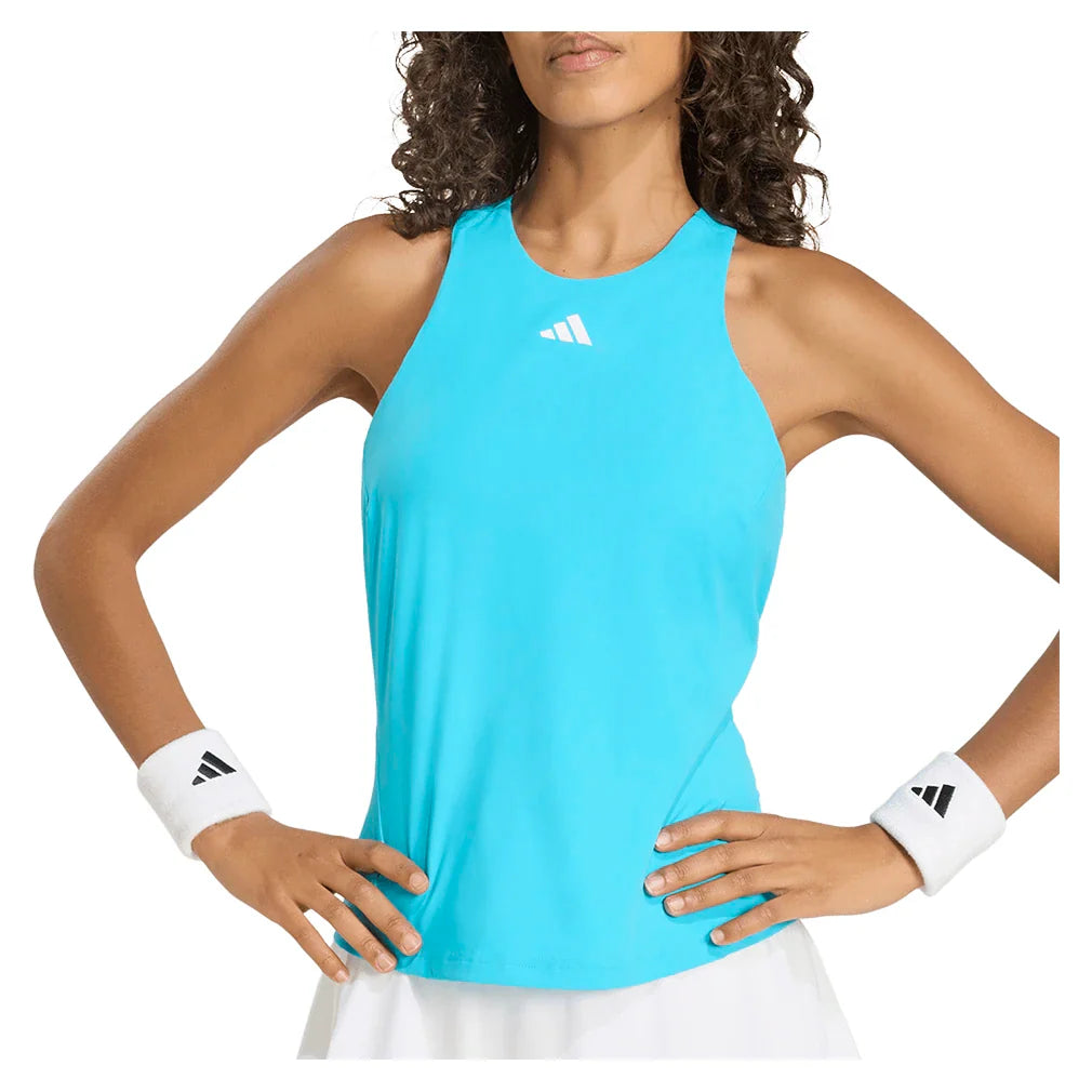 Women's Y Tennis Tank Signal Cyan