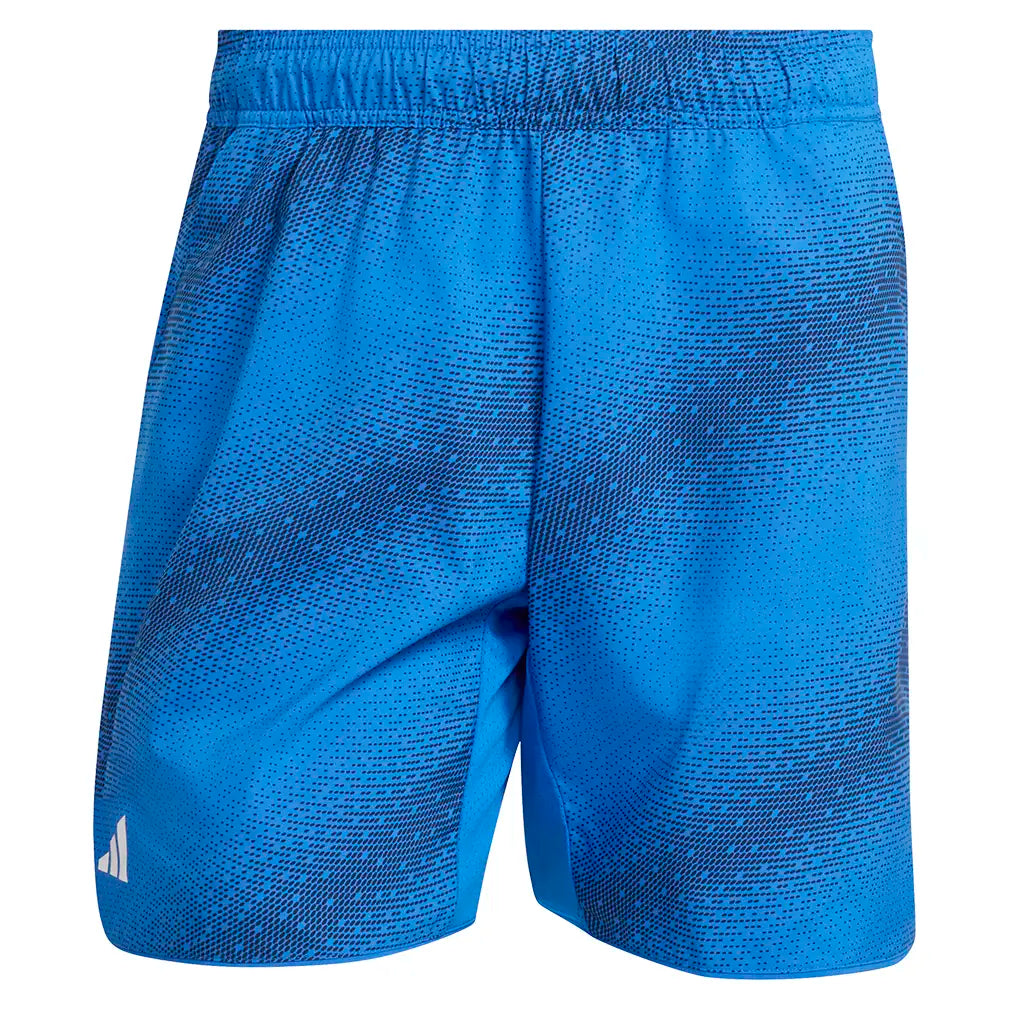 Men's Club 9 Inch Graphic Tennis Short Glory Blue-Apparel-Adidas-KE9312-1-Tennis Express