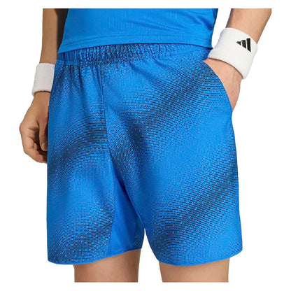 Men's Club 7 Inch Graphic Tennis Short Glory Blue