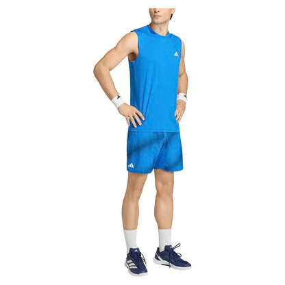 Men's Club 9 Inch Graphic Tennis Short Glory Blue