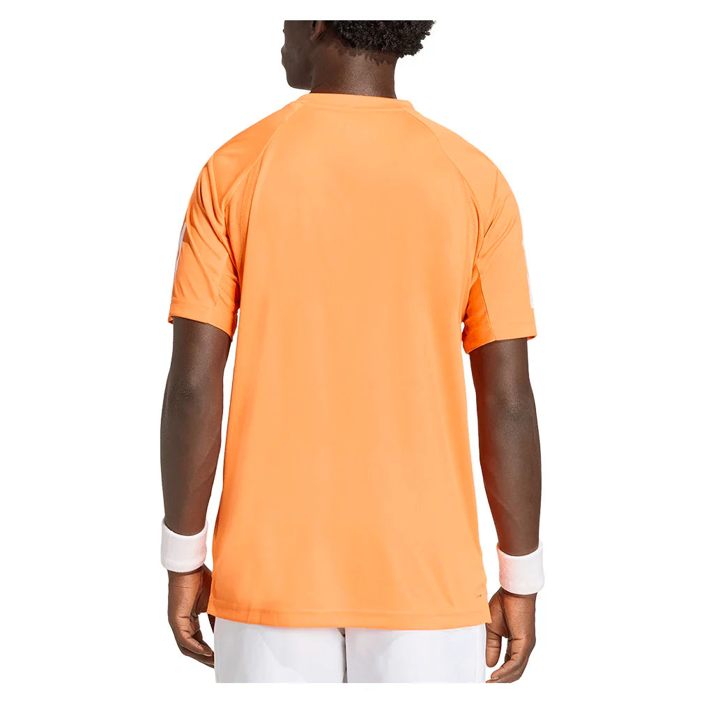 Men's Club 3 Stripe Tennis Tee Pure Orange