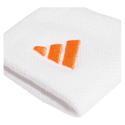 Tennis Wristbands S White and Pure Orange