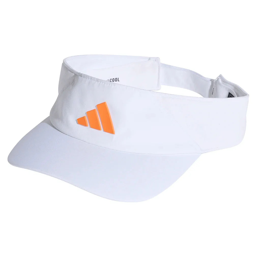 Men's Climacool Tennis Visor White and Pure Orange-Apparel-Adidas-KH1104-S26-Tennis Express