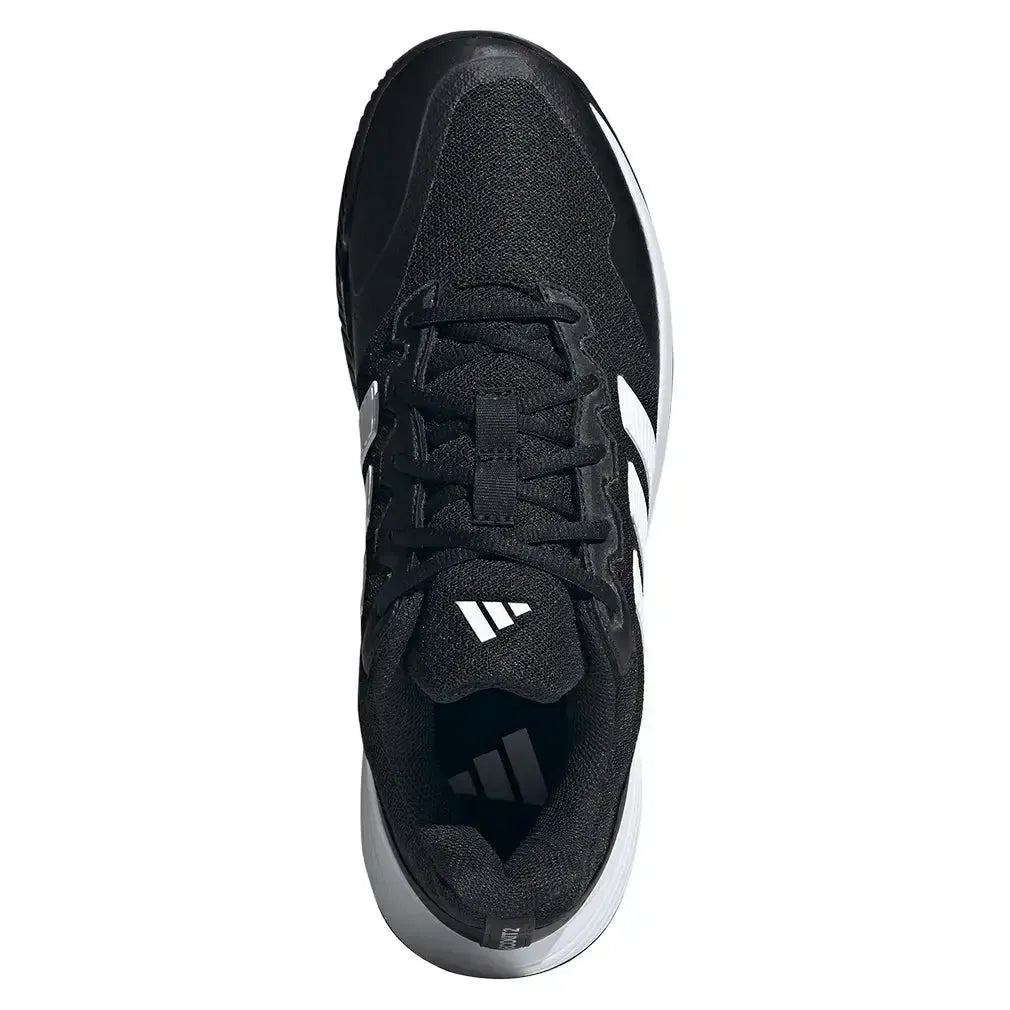Men's GameCourt 2 Tennis Shoes Core Black and Silver Metallic