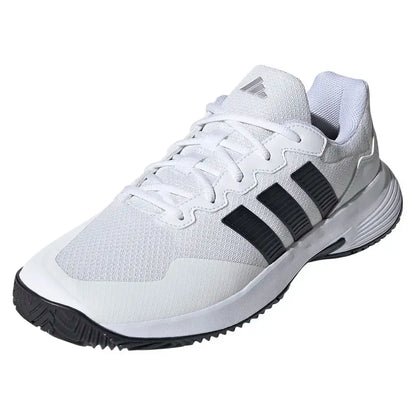 Men's GameCourt 2 Tennis Shoes White and Core Black-Footwear-Adidas-KI0781-S26-y-Tennis Express