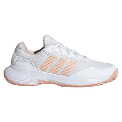 Women's GameCourt 2 Tennis Shoes Core White and Pink
