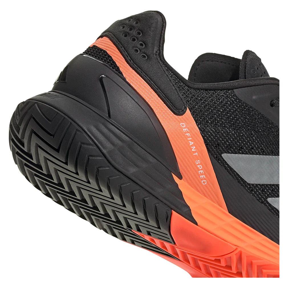 Men's Defiant Speed 2 Tennis Shoes Core Black and Lucid Orange