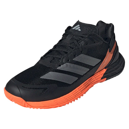 Men's Defiant Speed 2 Tennis Shoes Core Black and Lucid Orange-Footwear-Adidas-KI5999-S26-y-701818Tennis Express