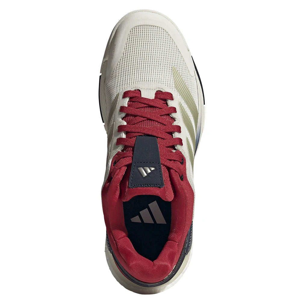 Women's Crazyquick Boost Padel Shoes Core White and Ice Gold Metallic