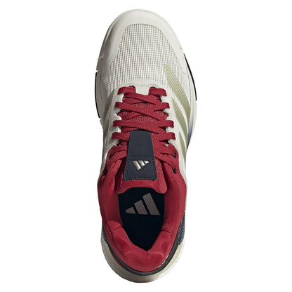 Women's Crazyquick Boost Padel Shoes Core White and Ice Gold Metallic
