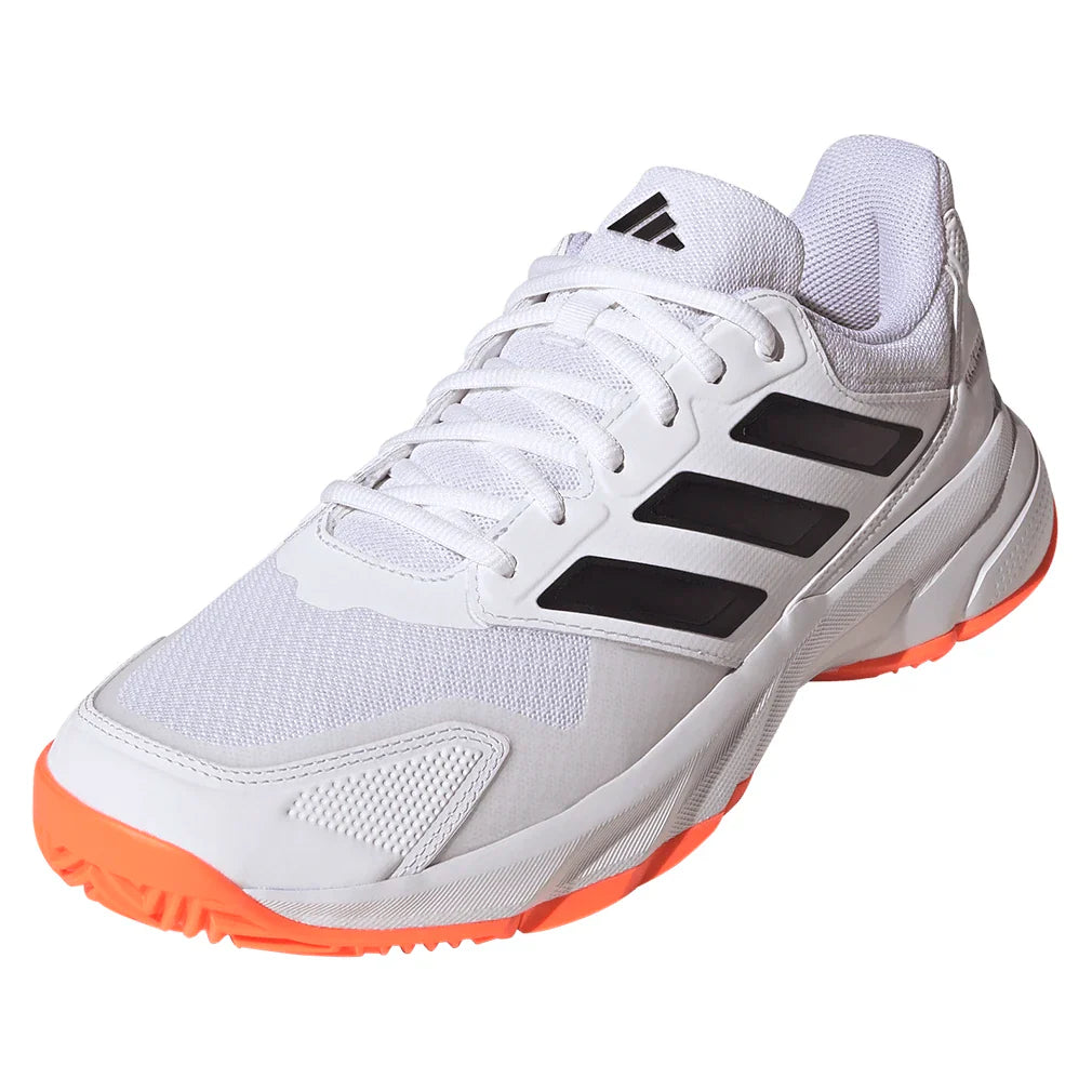 Men's CourtJam Control 3 Tennis Shoes Core White and Black-Footwear-Adidas-KJ3699-S26-y-701726Tennis Express