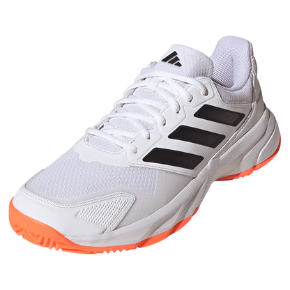 Men's CourtJam Control 3 Tennis Shoes Core White and Black-Footwear-Adidas-KJ3699-S26-y-701726Tennis Express
