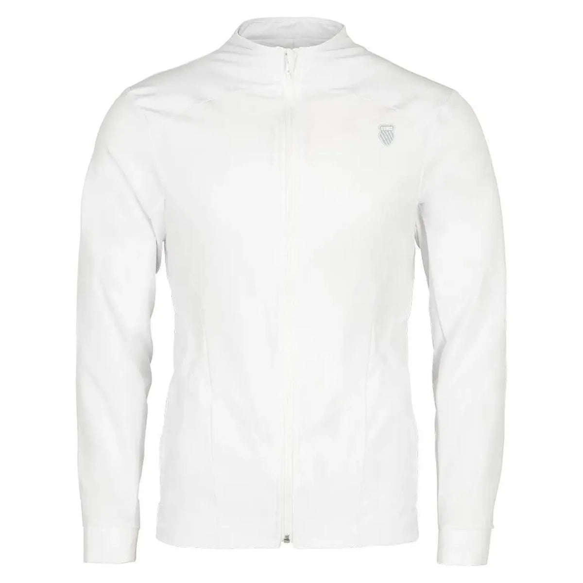 Men's Shield Tennis Jacket White-Apparel-K-Swiss-KMJ03-110B-1-Tennis Express