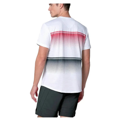 Men's Gradient Descent Short Sleeve Tennis Top White and Black