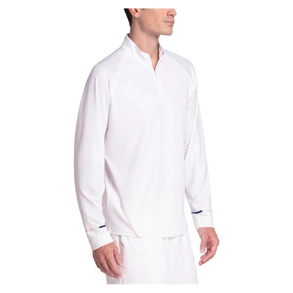 Men's Fracture 1/4 Zip Long Sleeve Tennis Top Moonstruck-Apparel-K-Swiss-KMT78-55G239-2-Tennis Express