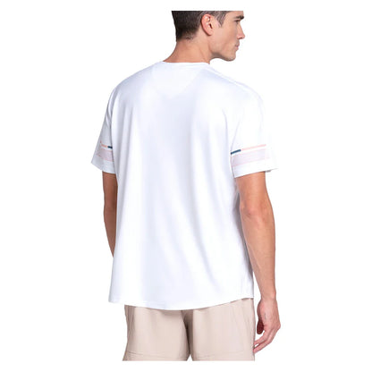 Men's Fracture Short Sleeve Tennis Top White