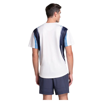 Men's Breakline Stripe Short Sleeve Tennis Top Peacoat