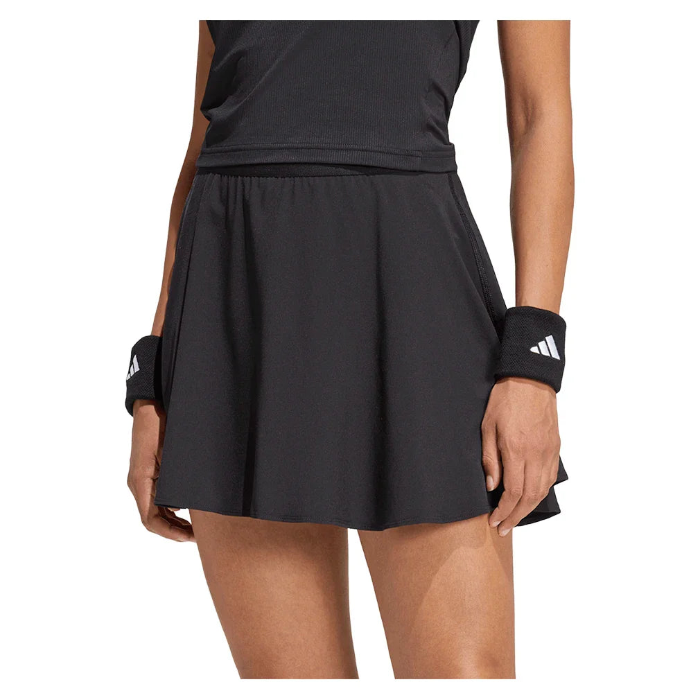 Women's Long Match Tennis Skort Black