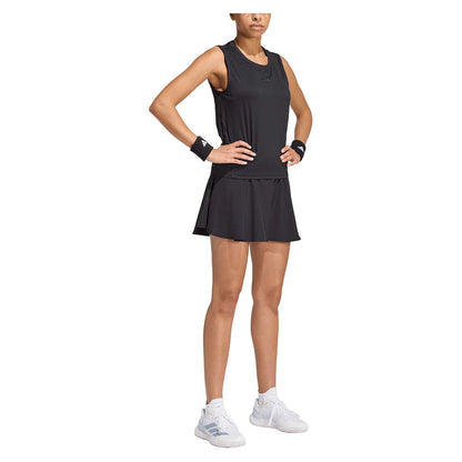 Women's Long Match Tennis Skort Black