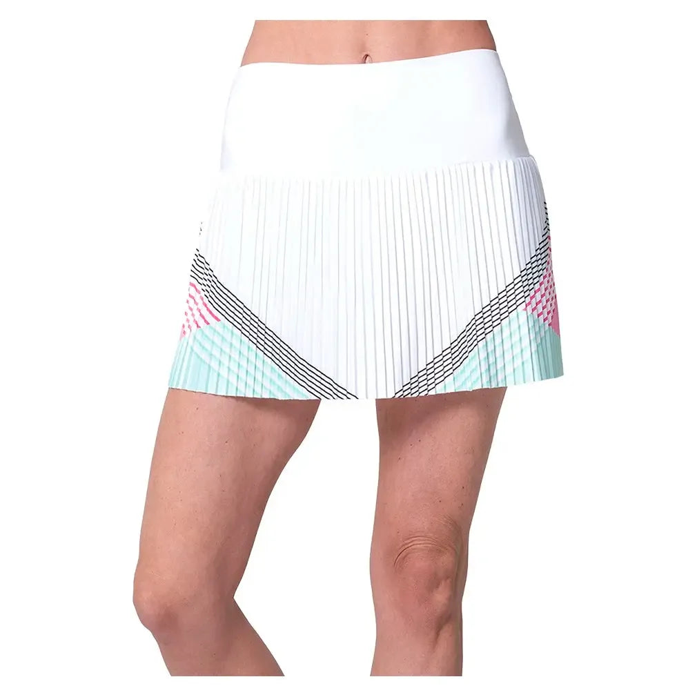 Women's Pleated 14.5 Inch Tennis Skort Techno Pink-Apparel-K-Swiss-KWB11-49D693-2-Tennis Express