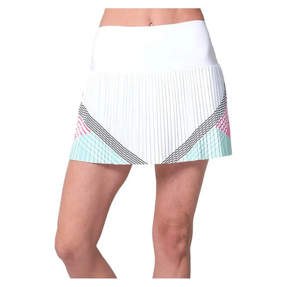 Women's Pleated 14.5 Inch Tennis Skort Techno Pink-Apparel-K-Swiss-KWB11-49D693-2-Tennis Express