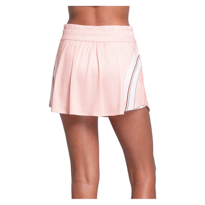 Women's Inline 14 Inch Tennis Skort White and Peach Frost