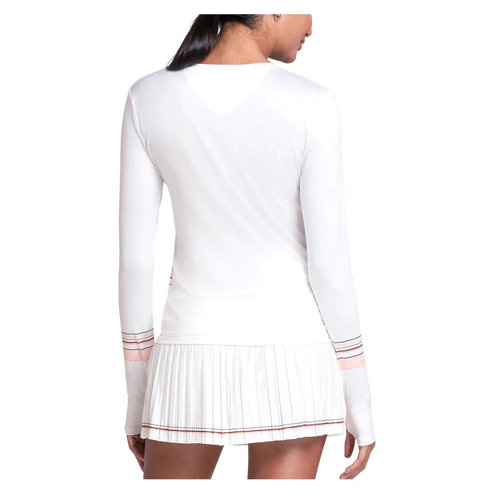 Women's Accelerate Long Sleeve Tennis Top Peach Frost