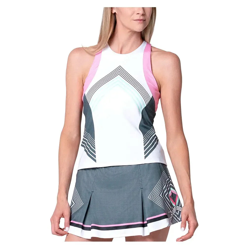 Women's Motion Tennis Tank Techno Pink-Apparel-K-Swiss-KWT62-42D693-3_ce09fa9c-74e3-42ac-ab3a-4f08cd8627c5-Tennis Express
