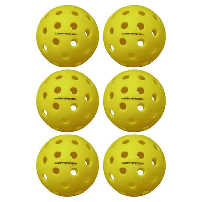Pure 2 Outdoor Pickleballs Yellow 6-Pack