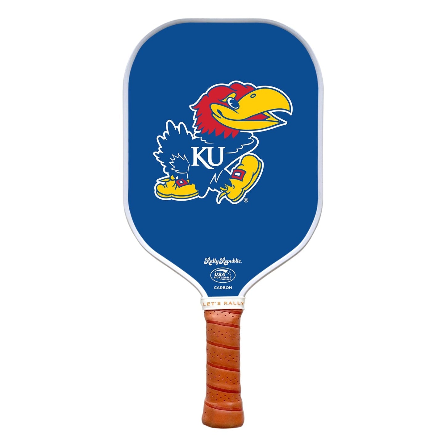 Rally Republic Pickleball Kansas Jayhawks Blue Jayhawk Logo Pickleball Paddle